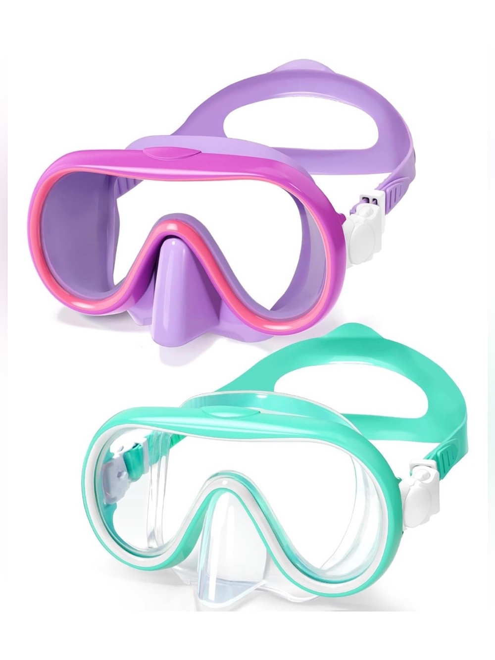 Seago 2 Pack Swim Goggles with Nose Cover, Goggles for Kids 6-14 Girls Boys
For